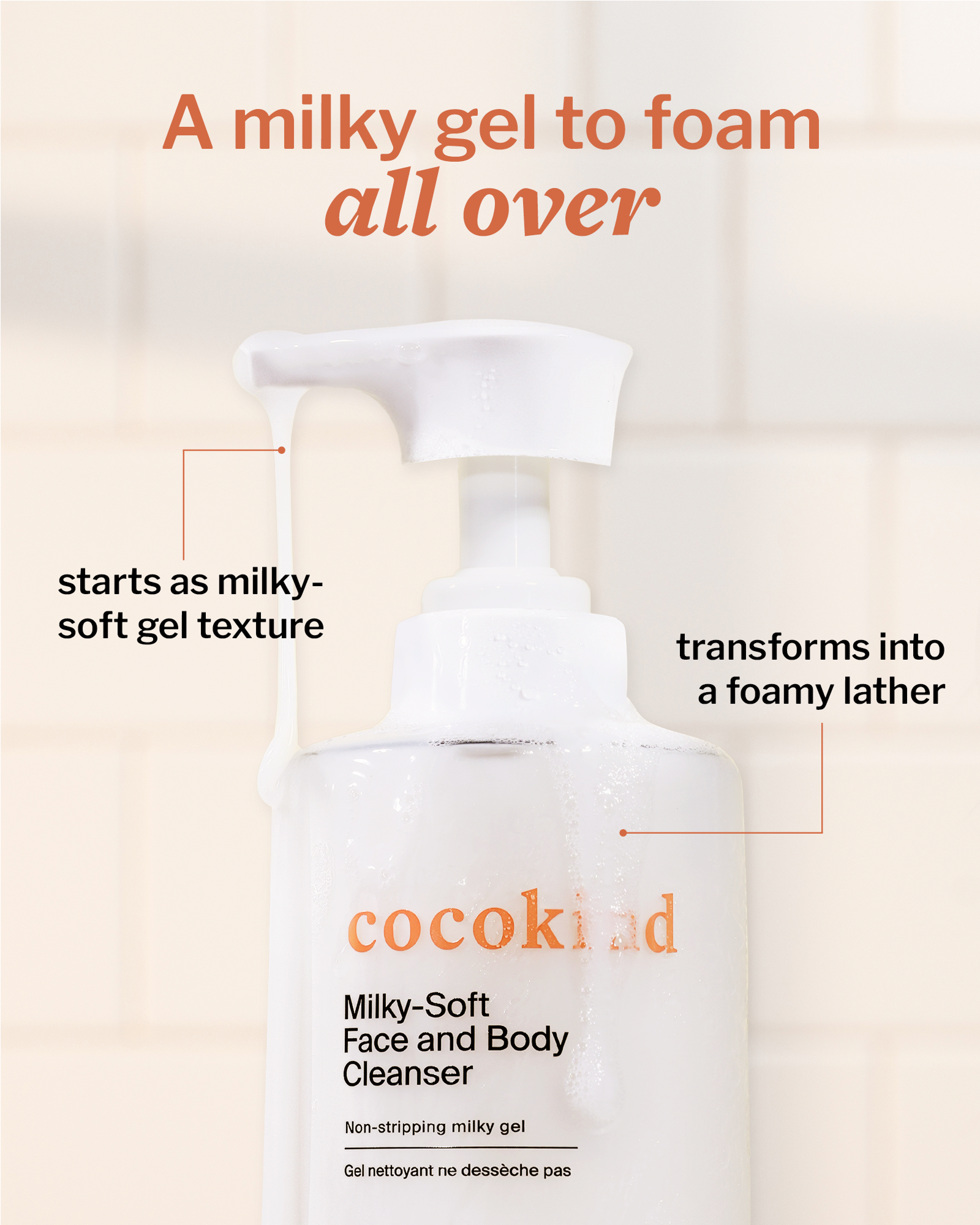 milky-soft face and body cleanser - cocokind