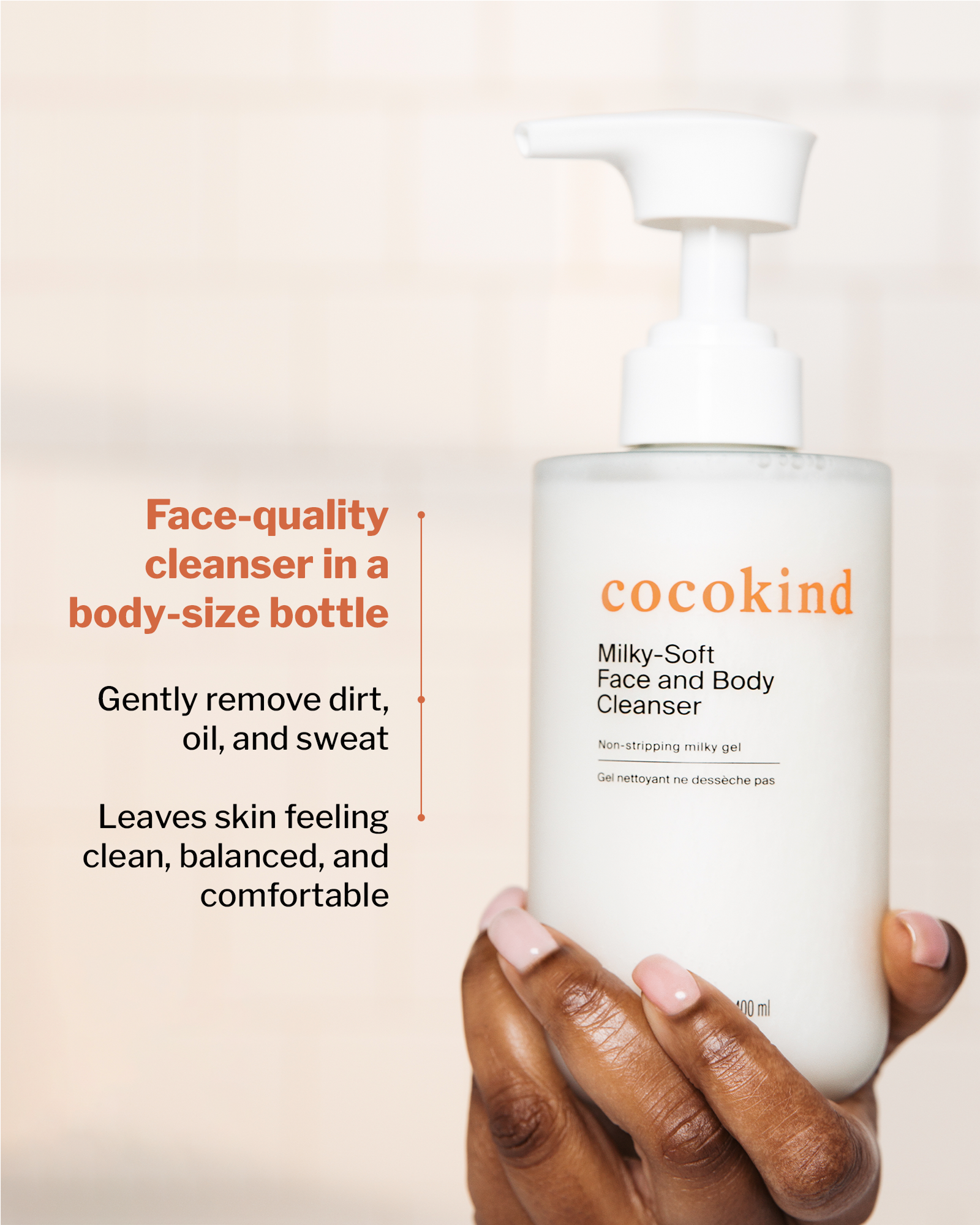 milky-soft face and body cleanser - cocokind