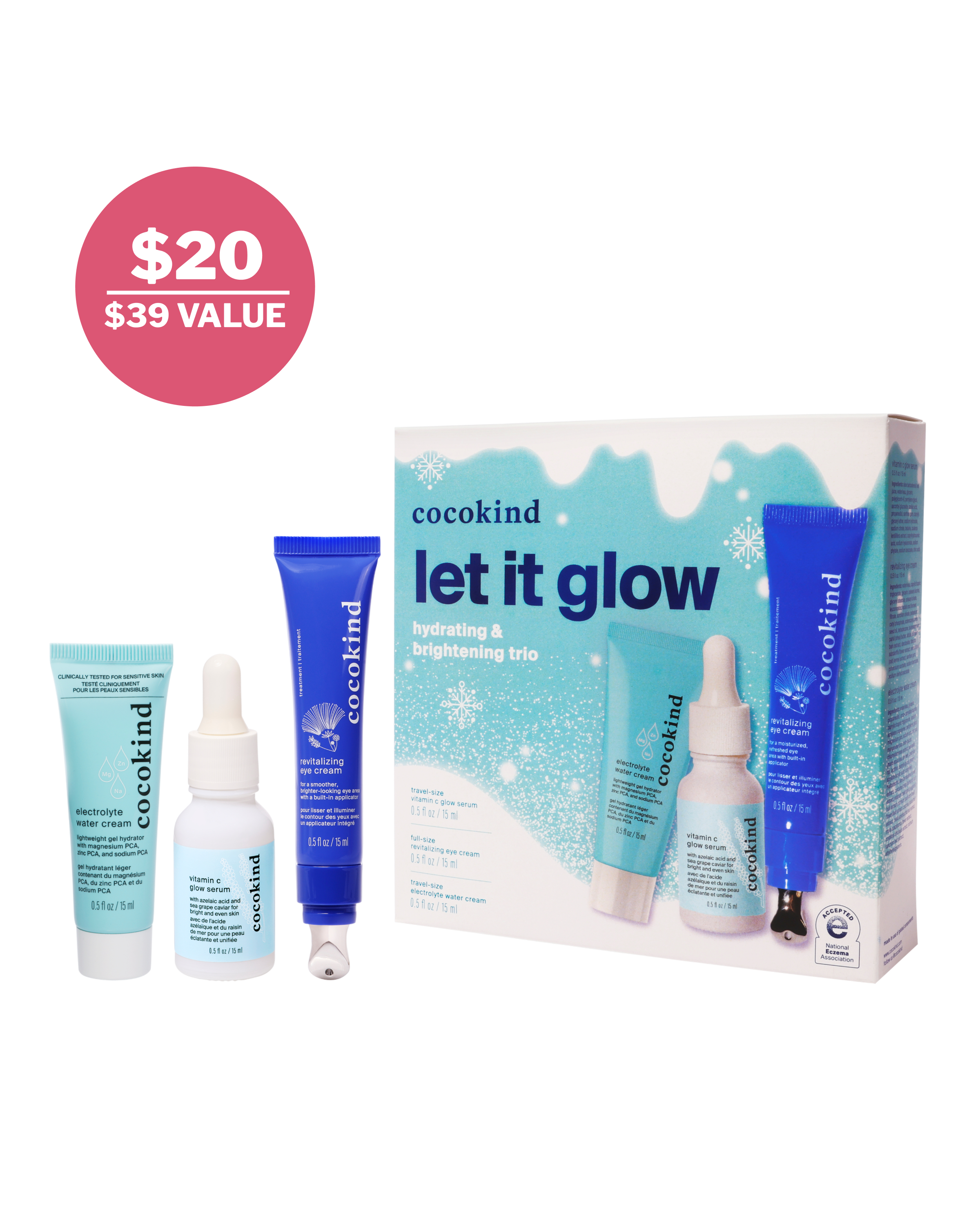 let it glow hydrating & brightening kit - cocokind