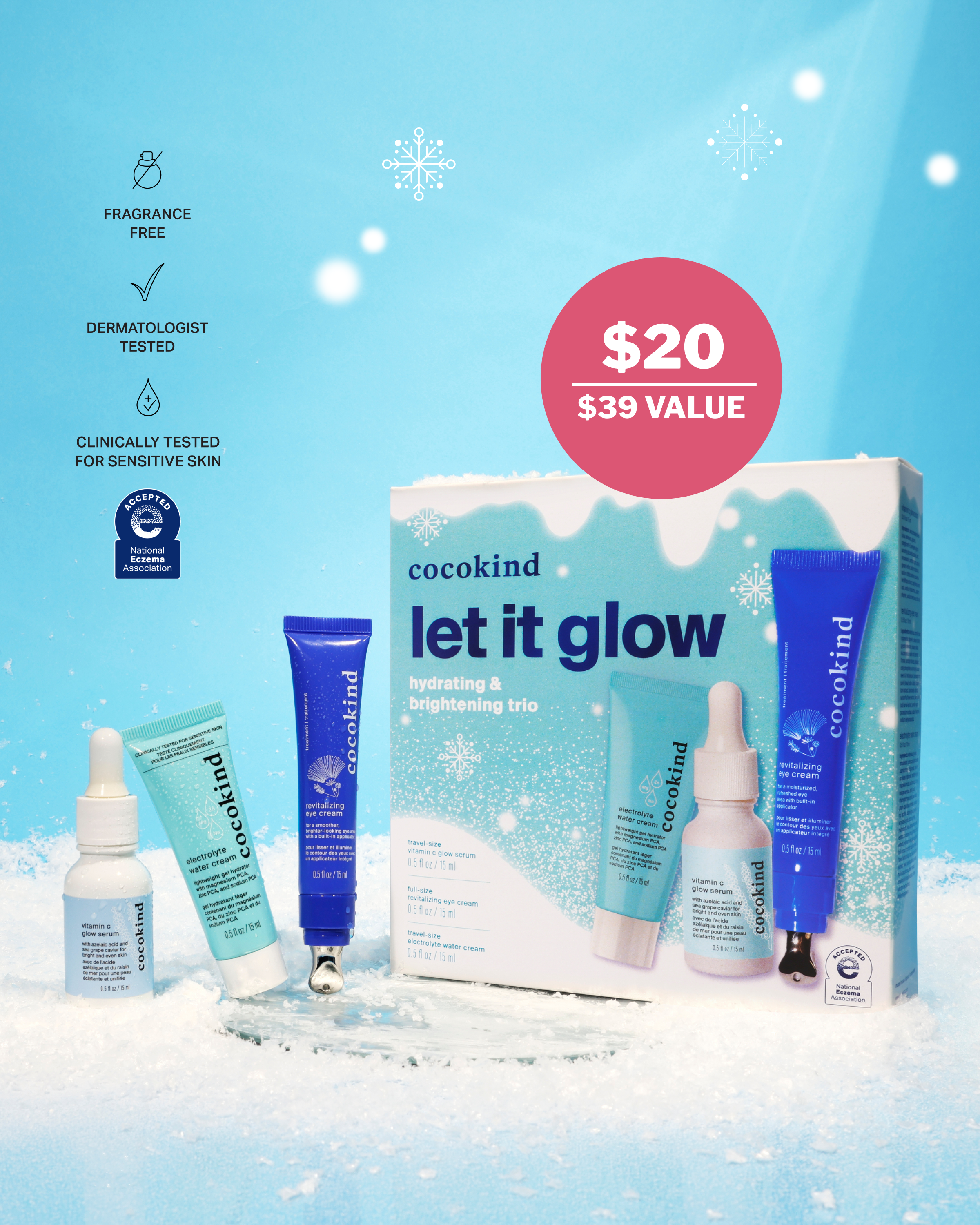 let it glow hydrating & brightening kit - cocokind