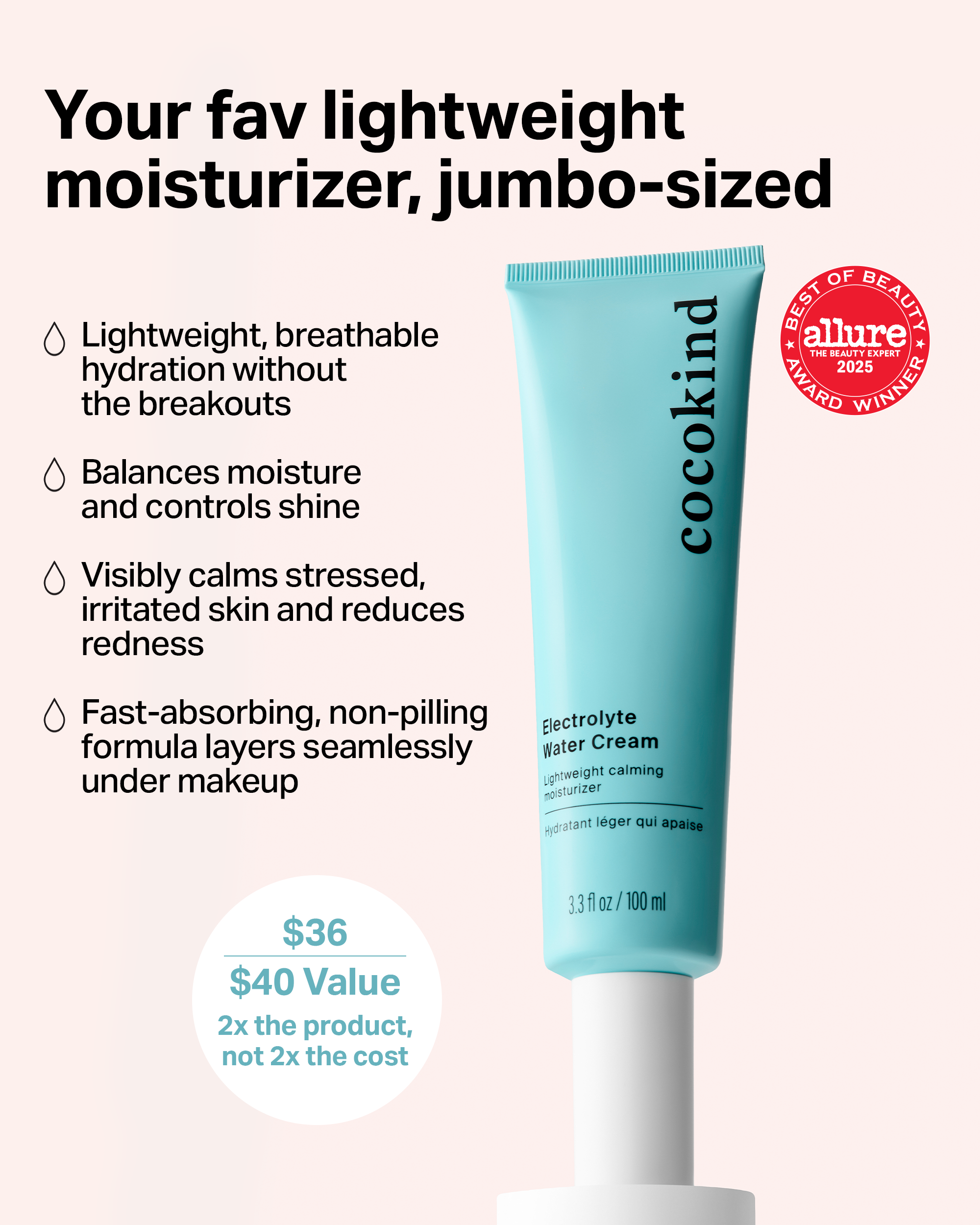 Jumbo Electrolyte Water Cream - cocokind