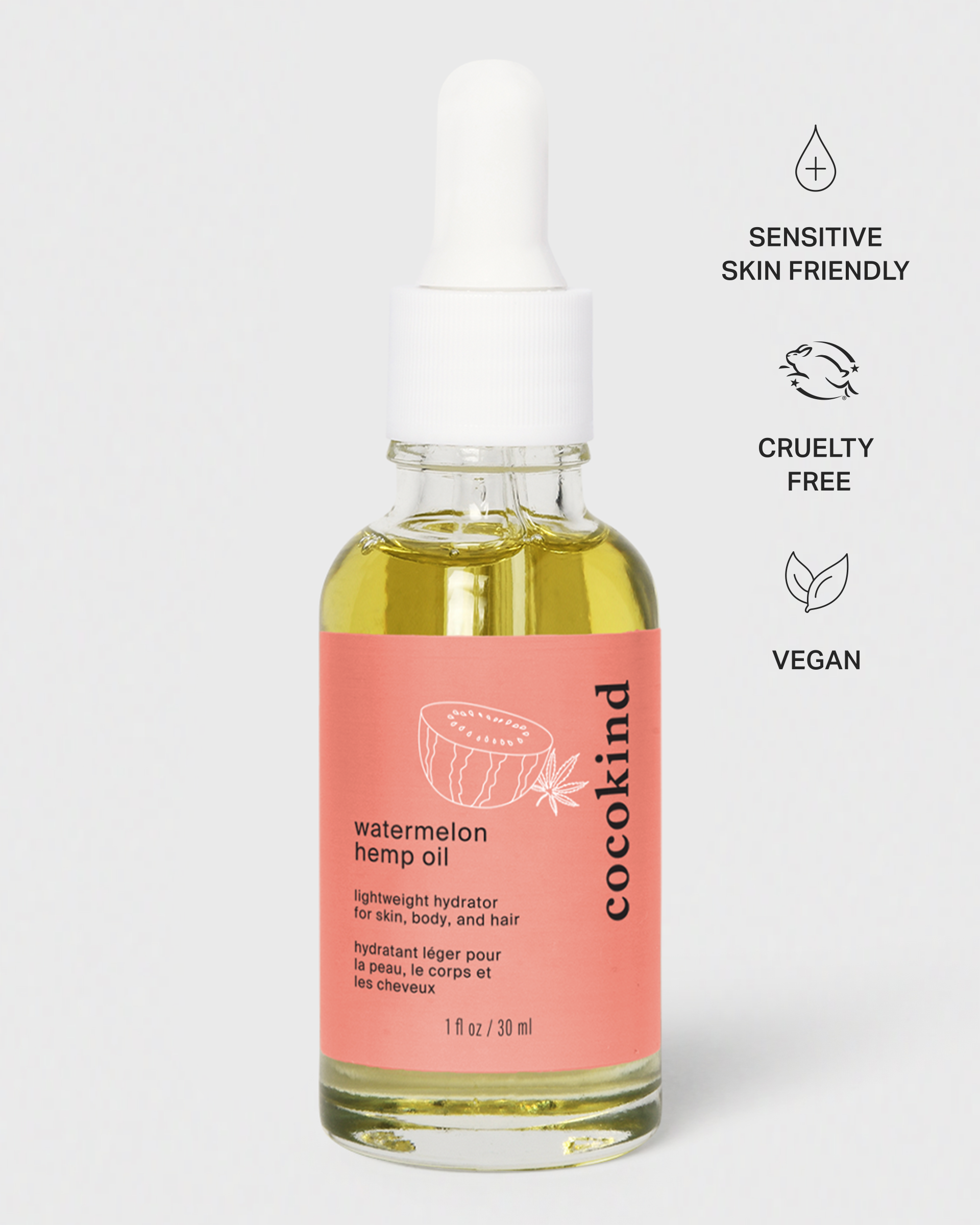 watermelon hemp 3-in-1 oil - cocokind