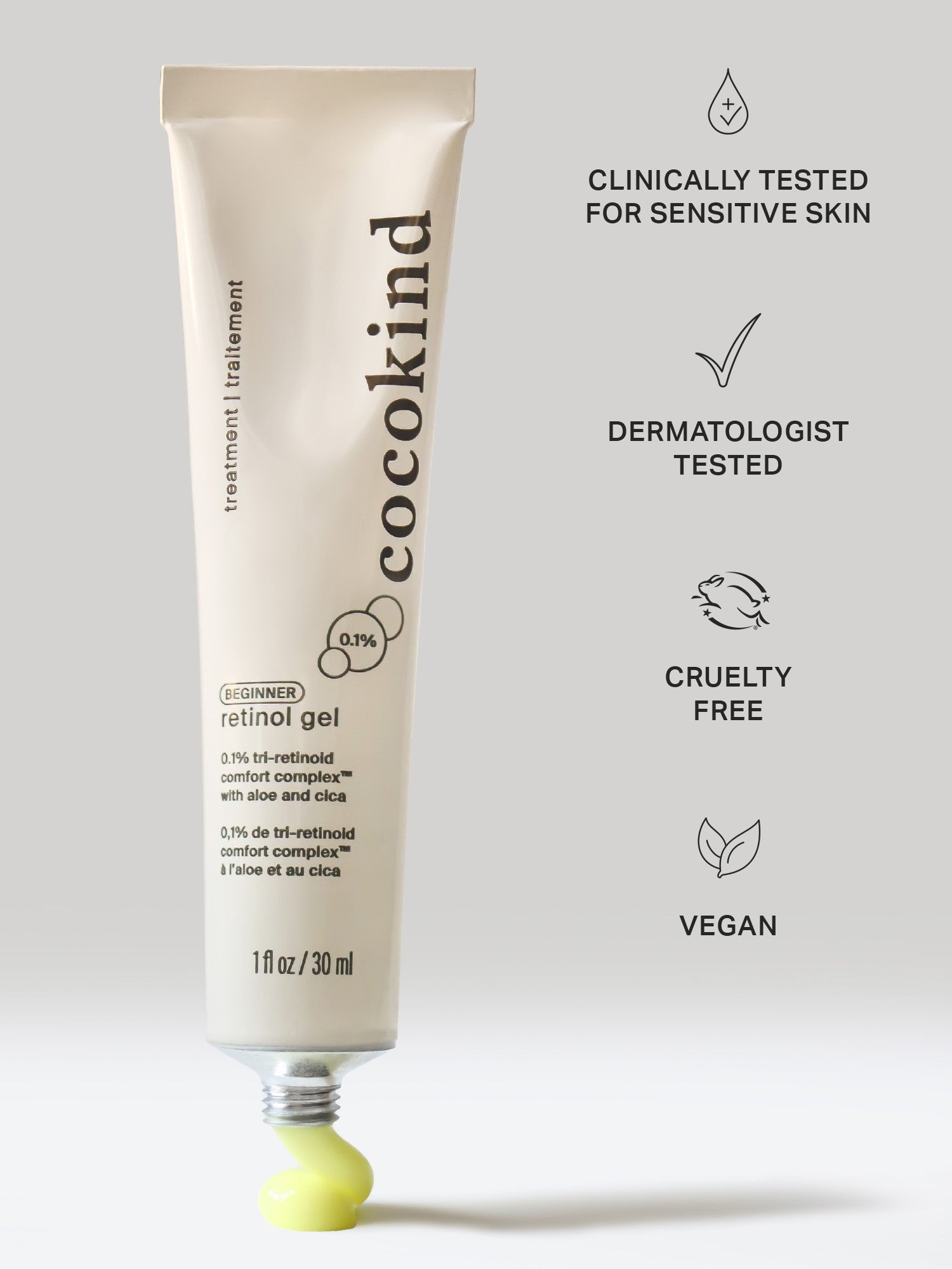 beginner retinol gel 0.1% - cocokind